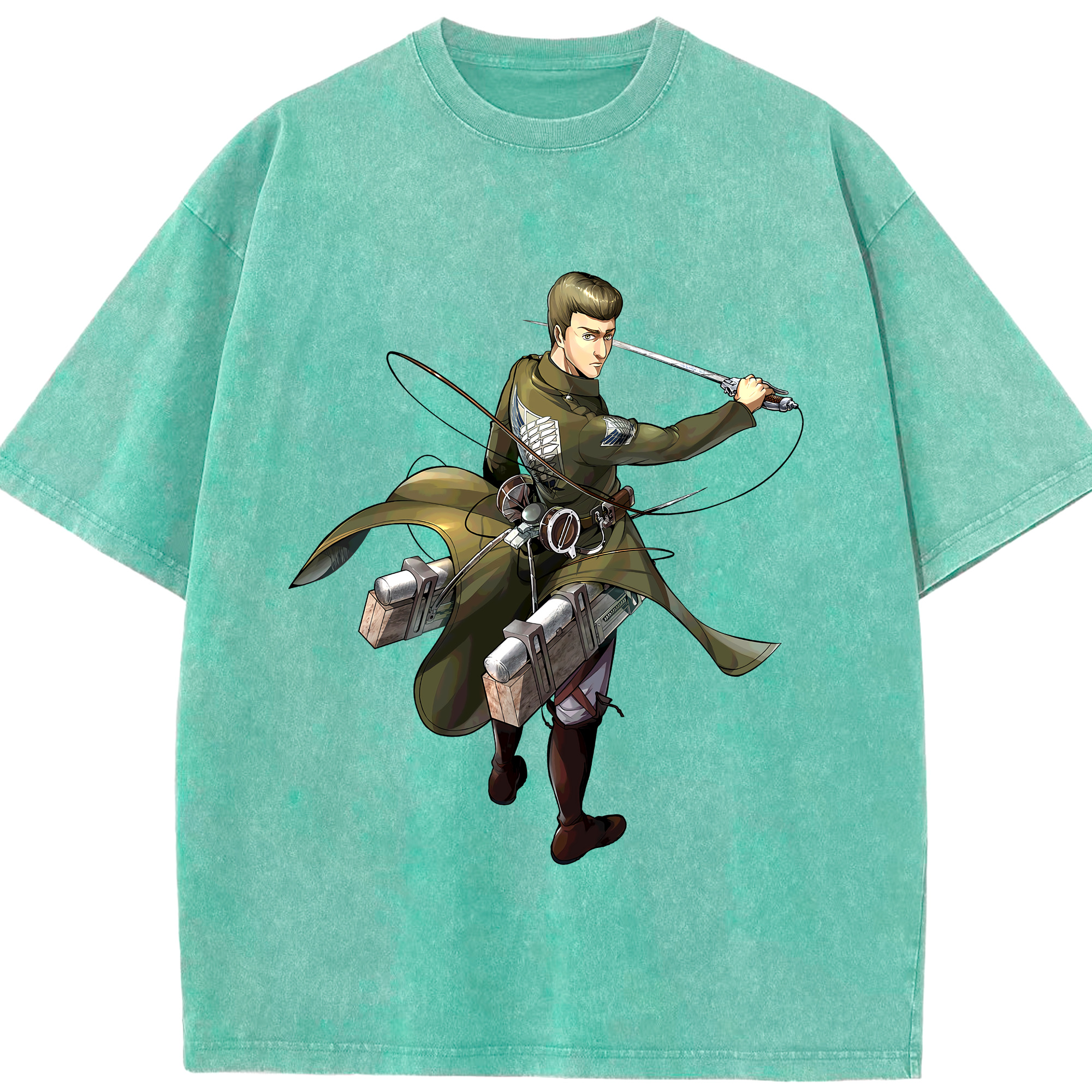 （画像用） 進撃の巨人 Attack on Titan 綿100% ヴィンテージ風 半袖Tシャツ（フロントプリント）